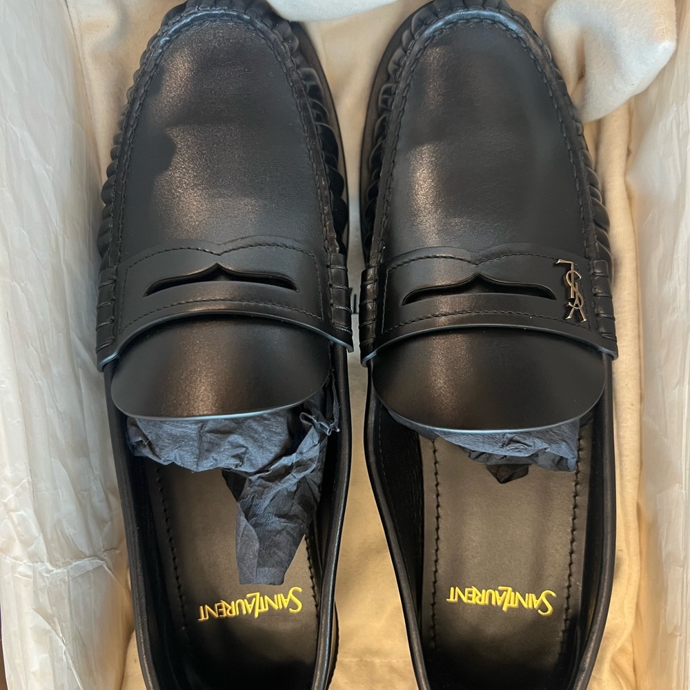SAINT LAURENT Classic Penny Smooth Loafers - Picture 5 of 9